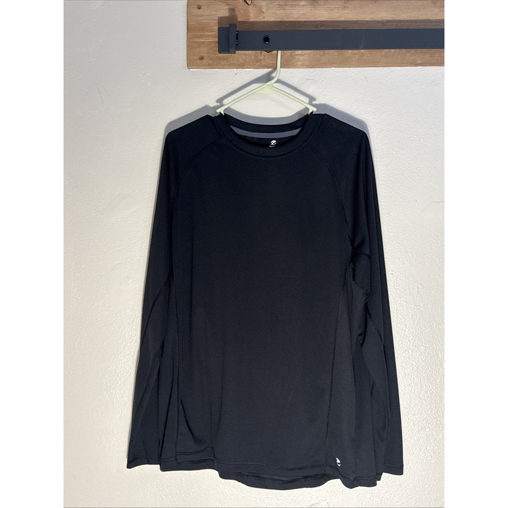 Energy Zone Performance‎ Shirt Mens XL Black Excellent Loose Fit Long Sleeve